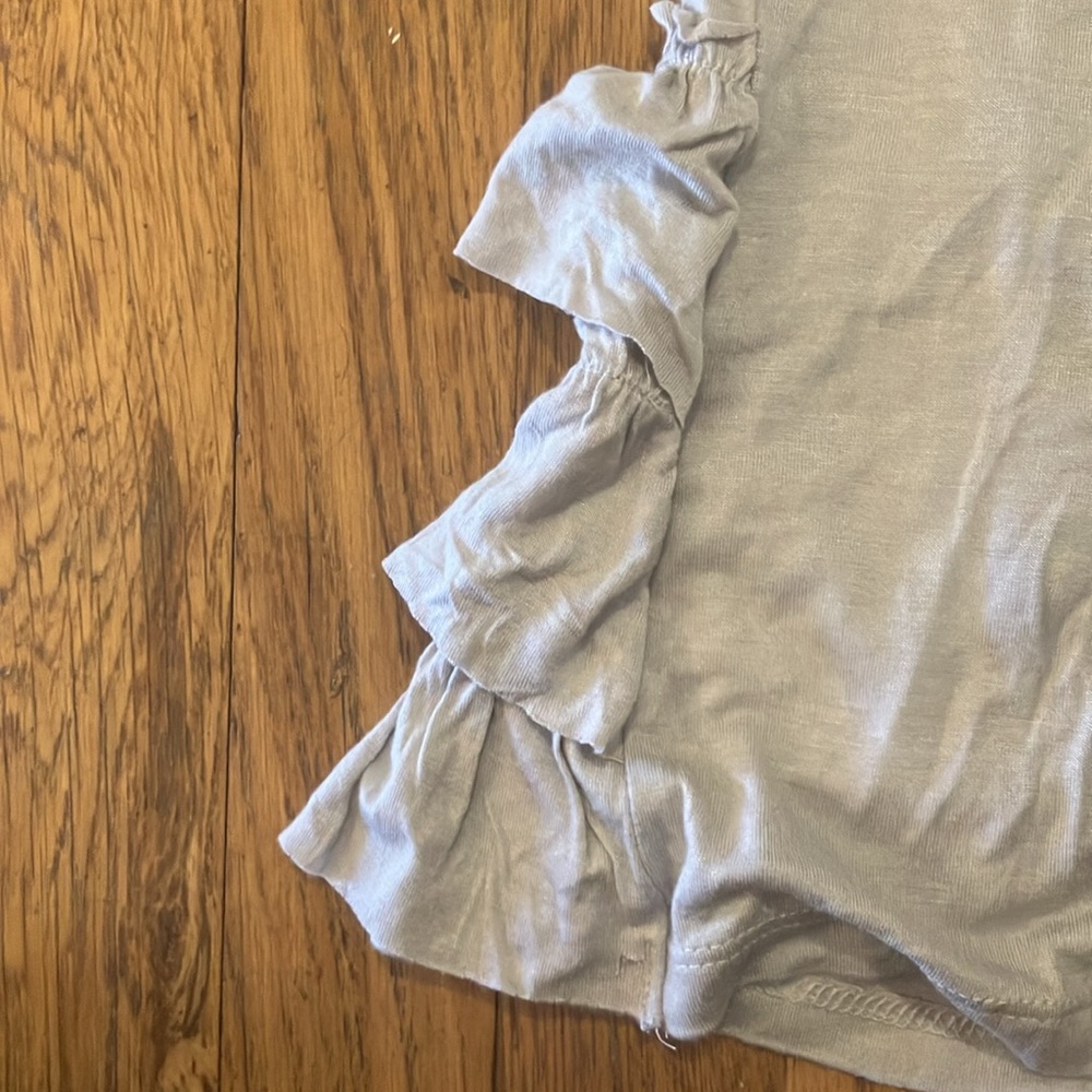 Miss E-vie light grey kids girls ruffled top size 14-15 - Picture 5 of 8